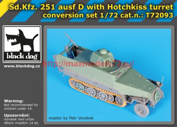 BDT72093   172 Sd.Kfz.251 ausf D with Hotchkiss turret conv.set (thumb53511)