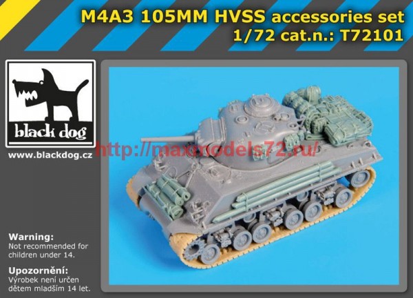 BDT72101   172 M4A3 105MM HVSS accessories set (thumb53565)