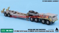 TetraME-72018   1/72 Russian Army MAZ-537G Tractor w/CHMZAP-5247G Semitrailer Detail-up Set (for Takom) (attach1 50674)