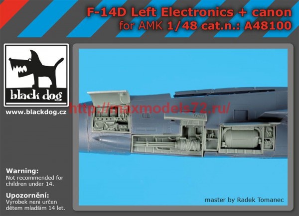 BDA48100   1/48 F-14 D left electronics + canon (thumb55303)
