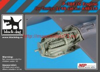 BDA48114   1/48P 38 F-G engine (thumb55416)