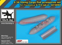 BDA72094   1/72 S 3 A Viking cargo POD accessories set (thumb54364)