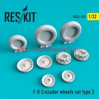 RS32-0133   F-8 Crusader  wheels set type 2 (thumb51863)