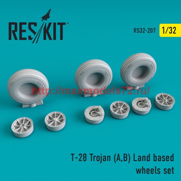 RS32-0207   T-28 Trojan (A,B) Land based wheels set (thumb51877)