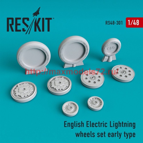 RS48-0301   English Electric Lightning Wheels set early type (thumb51955)