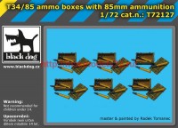 BDT72127   1/72 T34/85 ammo boxes with 85 mm ammunition (thumb55526)