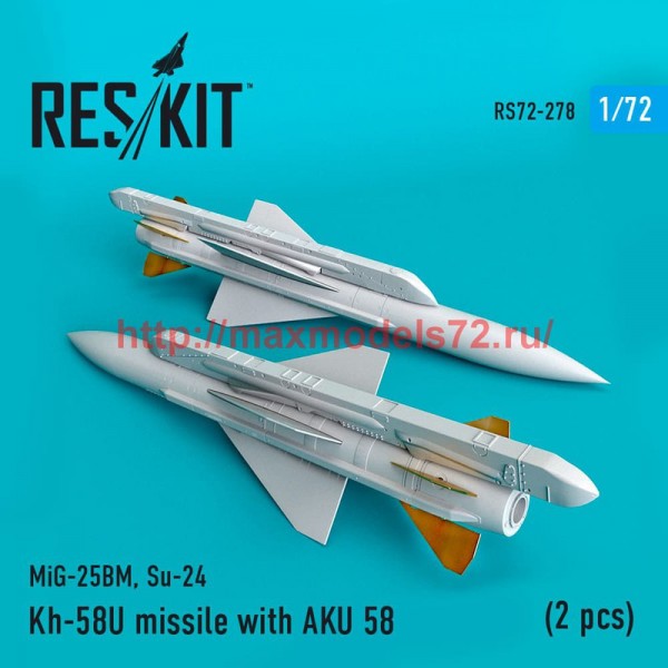 RS72-0278   Kh-58U missile with AKU 58 (2 pcs) (MiG-25BM, Su-24)- (thumb52352)