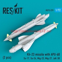 RS72-0279   Kh-23 missile with APU-68 (2 pcs) (Su-17, Su-24, Mig-23, Mig-27, JaK-38) (thumb52354)