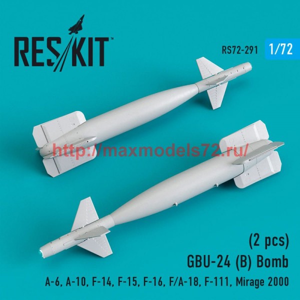 RS72-0291   GBU-24 (B) Bomb (2 pcs) A-6, A-10, F-14, F-15, F-16, F/A-18, F-111, Mirage 2000 (thumb52378)