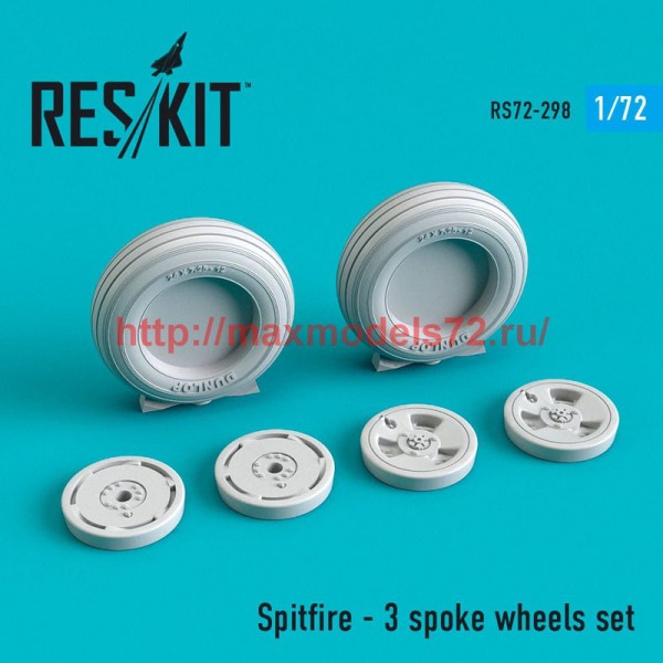 RS72-0298   Spitfire — 3 spoke wheels set (thumb52392)