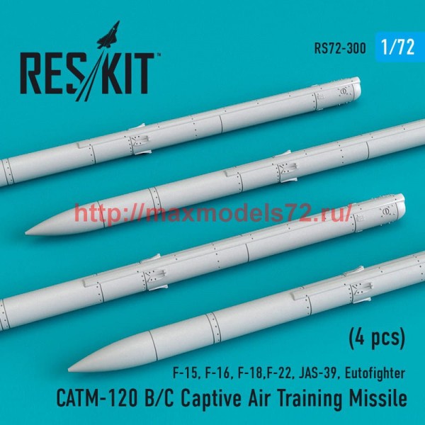 RS72-0300   CATM-120 B/C Captive Air Training Missile (4 pcs) (F-15, F-16, F-18,F-22, JAS-39, Eutofighter ) (thumb52396)
