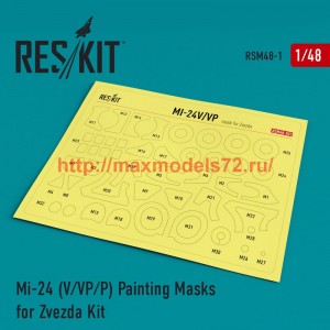 RSM48-0001 Mi-24 (V/VP/P) Painting Masks for Zvezda Kit (thumb52520)