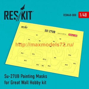 RSM48-0008 Su-27UB Painting Masks for Great Wall Hobby kit (thumb52532)