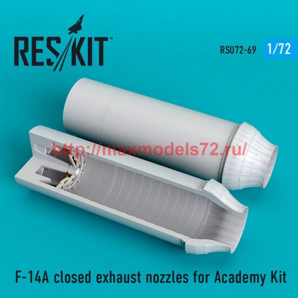 RSU72-0069   F-14A closed exhaust nozzles for Academy Kit (thumb52423)