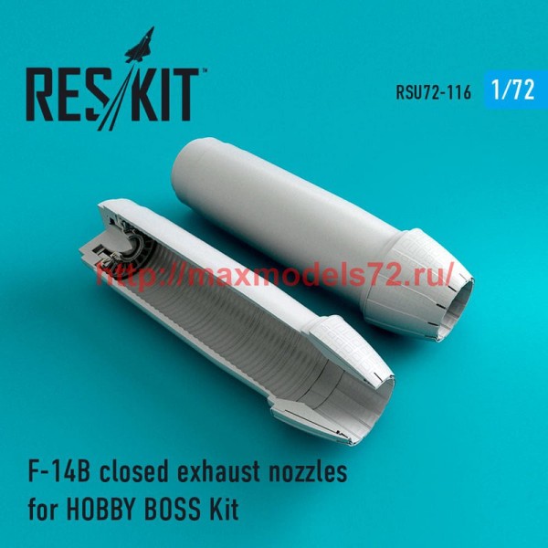 RSU72-0116   F-14 (BD) closed exhaust nozzles for HOBBY BOSS Kit (thumb52429)