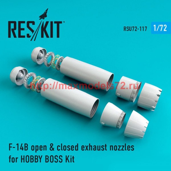 RSU72-0117   F-14 (BD) open & closed exhaust nozzles for HOBBY BOSS Kit (thumb52431)