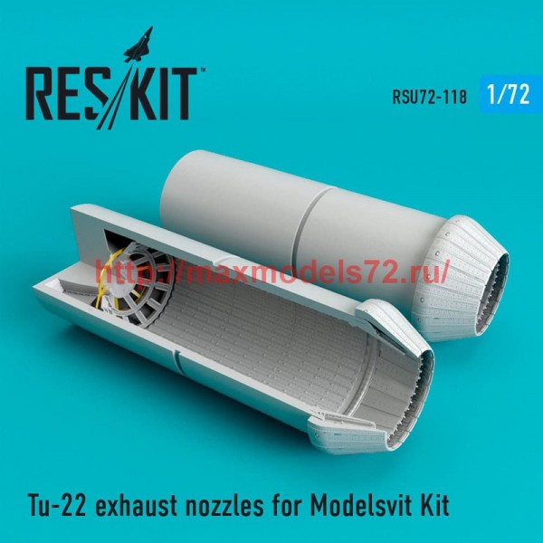 RSU72-0118   Tu-22 exhaust nozzles for Modelsvit Kit (thumb52433)