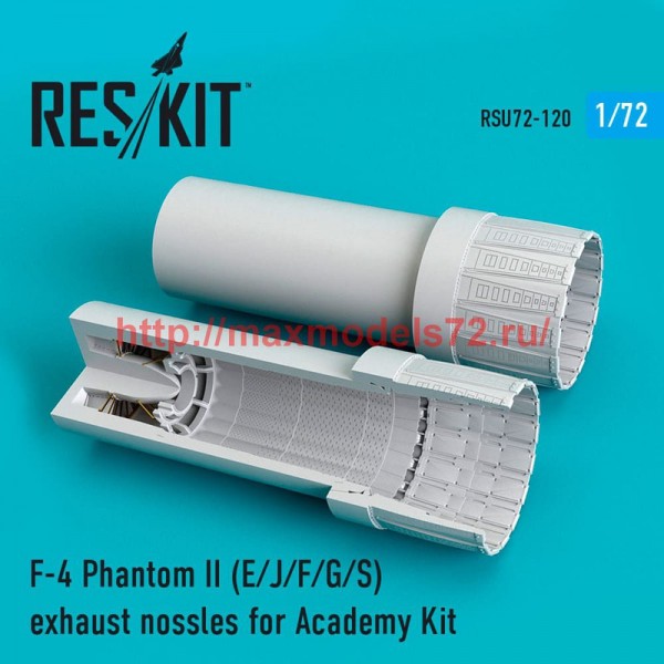 RSU72-0120   F-4 Phantom II (E/J/F/G/S) exhaust nossles for Academy Kit (thumb52435)