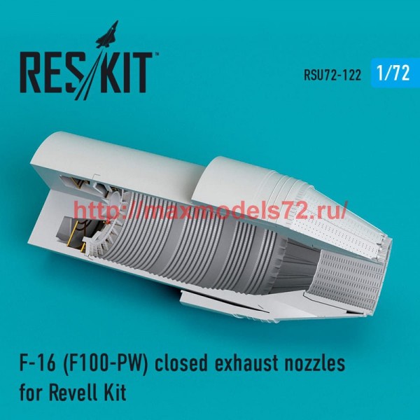 RSU72-0122   F-16 (F100-PW) closed exhaust nozzles for Revell Kit (thumb52439)