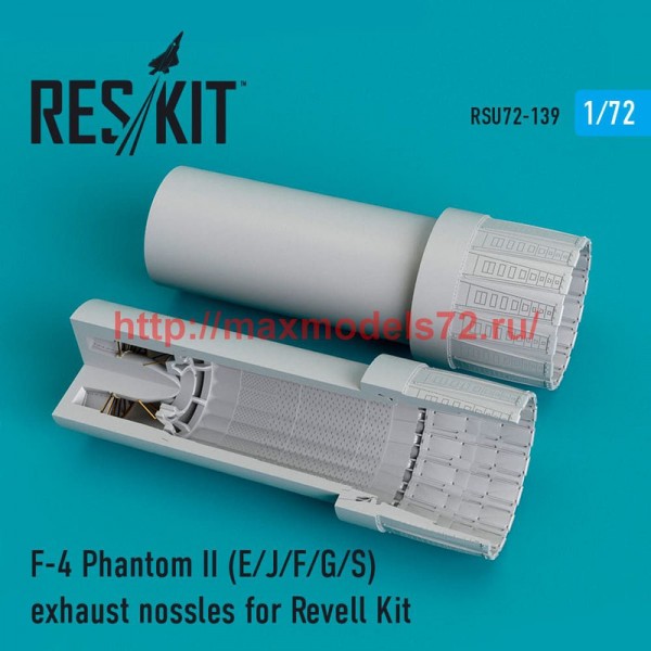 RSU72-0139   F-4 Phantom II (E/J/F/G/S) exhaust nossles for Revell Kit (thumb52467)