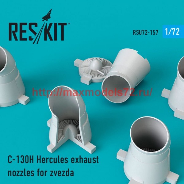 RSU72-0157   C-130H Hercules exhaust nozzles for Zvezda Kit (thumb52498)
