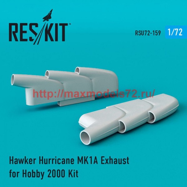 RSU72-0159   Hawker Hurricane MK1A Exhaust for Hobby 2000 Kit (thumb52502)