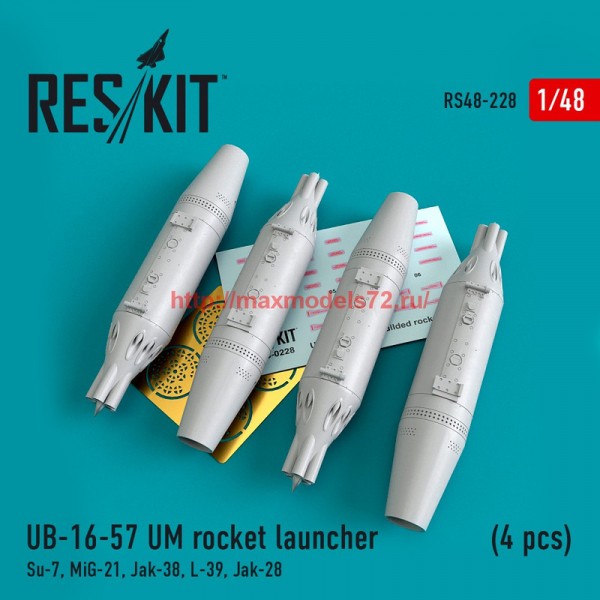 RS48-0228   UB-16-57 UM rocket launcher (4 pcs) Su-7, Mig-21, Jak-38, L-39, Jak-28 (thumb55751)