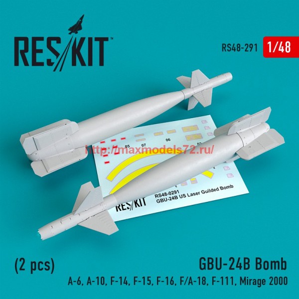 RS48-0291   GBU-24 (B) Bomb (2 pcs)(A-6, A-10, F-14, F-15, F-16, F/A-18, F-111, Mirage 2000) (thumb55781)