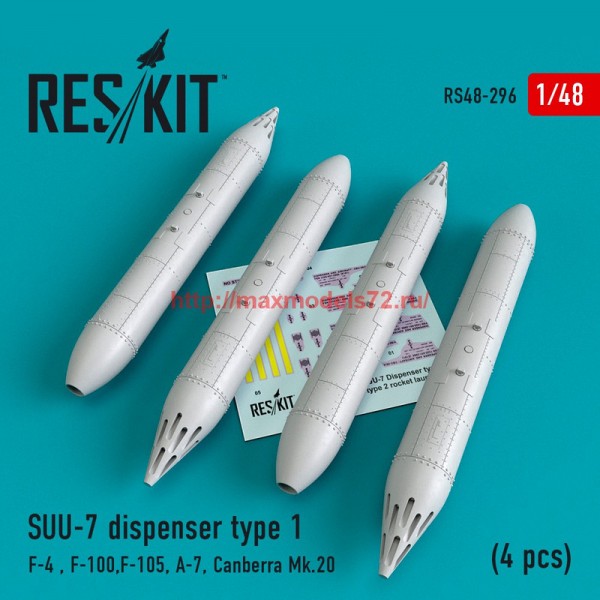 RS48-0296   SUU-7 dispenser type 1 (4 pcs) (F-4, F-100, F-105, A-7, Canberra Mk.20) (thumb55791)