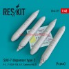 RS48-0297   SUU-7 dispenser type 2 (4 pcs)(F-4, F-100, F-105, A-7, Canberra Mk.20) (thumb55793)