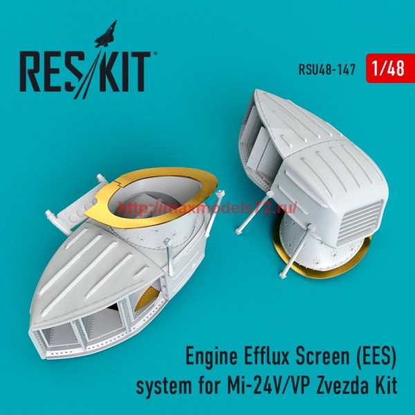 RSU48-0147   Engine Efflux Screen (EES) system for Mi-24V/VP Zvezda Kit (thumb55829)