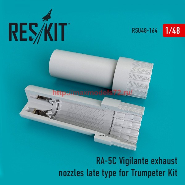 RSU48-0164   RA-5C Vigilante exhaust nozzles late type for Trumpeter Kit (thumb55855)