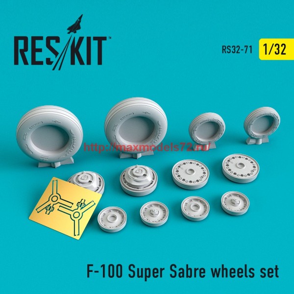 RS32-0071   F-100 Super Sabre wheels set (thumb58084)