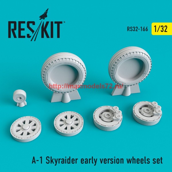 RS32-0166   A-1 Skyraider early version wheels set (thumb58100)