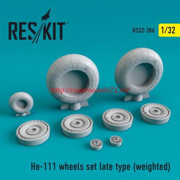 RS32-0286   He-111 wheels set late type (weighted) (thumb58124)