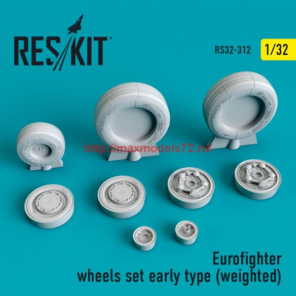 RS32-0312   Eurofighter wheels set early type  (weighted) (thumb58158)