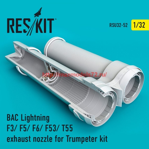 RSU32-0052   BAC Lightning F3/ F5/ F6/ F53/ T55 exhaust nozzle for Trumpeter kit (thumb58176)