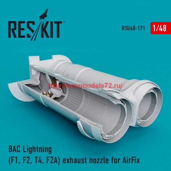 RSU48-0171   BAC Lightning (F1, F2, T4, F2A) exhaust nozzle for AirFix (thumb58188)