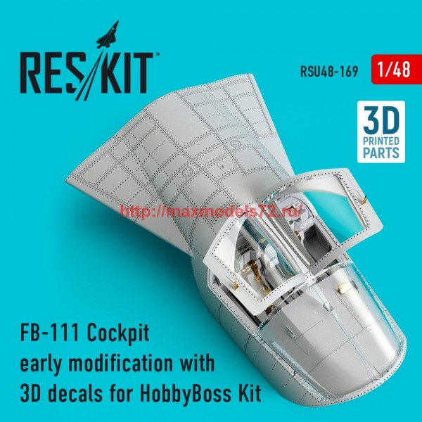 RSU48-0169   FB-111 Cockpit early modification with 3D decals for HobbyBoss Kit (thumb59546)