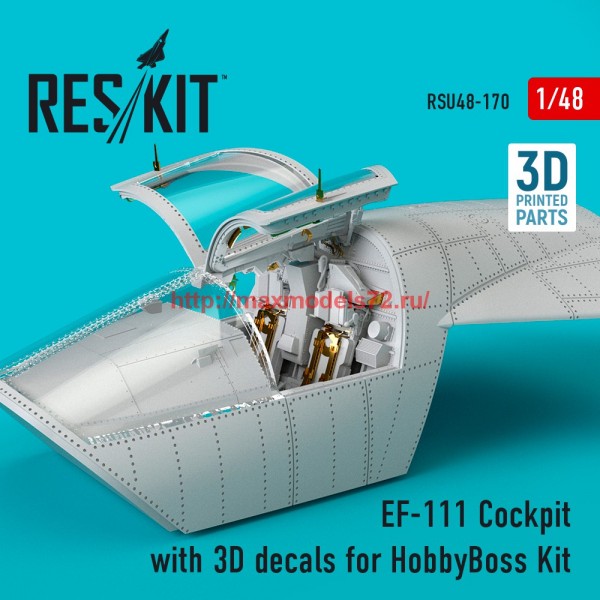 RSU48-0170   EF-111 Cockpit with 3D decals for HobbyBoss Kit (thumb59549)