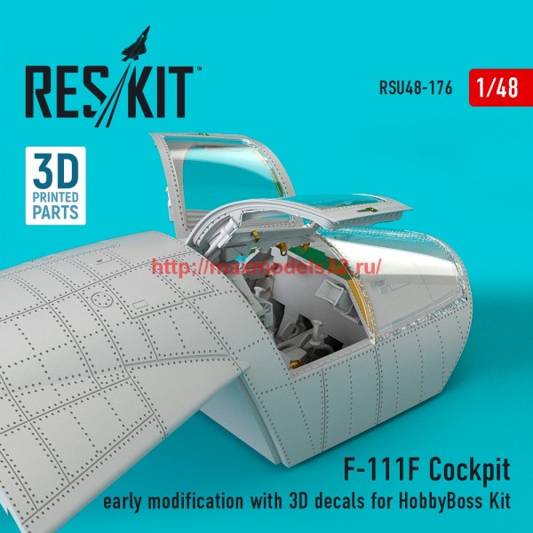 RSU48-0176   F-111F Cockpit early modification with 3D decals for HobbyBoss Kit (thumb59552)