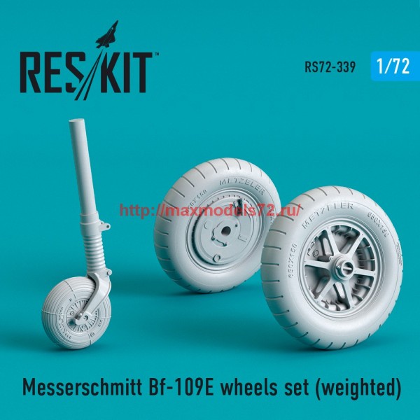 RS72-0339   Messerschmitt Bf-109E wheels set (weighted) (thumb59557)