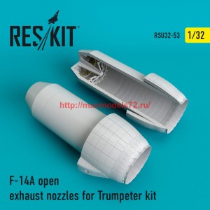 RSU32-0053   F-14A open exhaust nozzles for Trumpeter Kit (thumb59460)