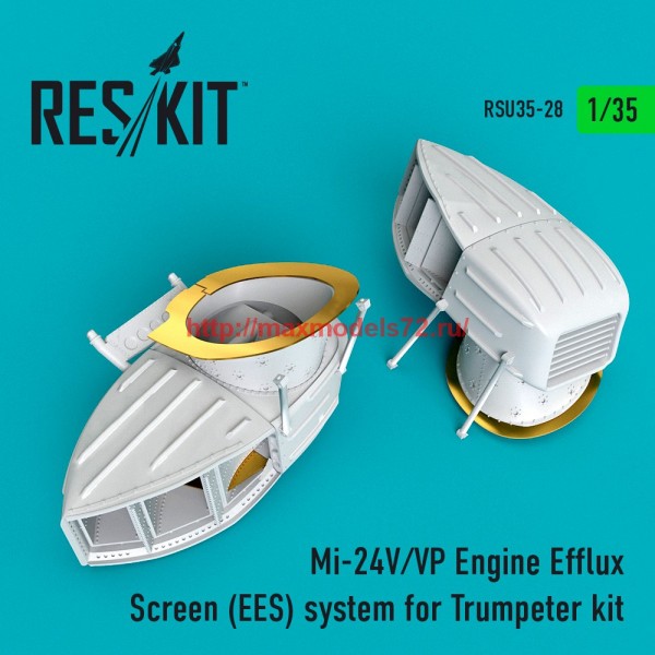 RSU35-0028   Mi-24V/VP Engine Efflux Screen (EES) system for Trumpeter kit (thumb59503)