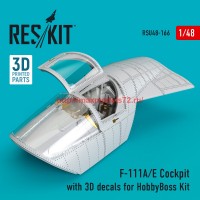 RSU48-0166   F-111A/E Cockpit with 3D decals for HobbyBoss Kit (attach1 59537)