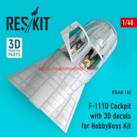 RSU48-0168   F-111D Cockpit with 3D decals for HobbyBoss Kit (attach1 59543)