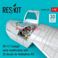 RSU48-0169   FB-111 Cockpit early modification with 3D decals for HobbyBoss Kit (attach1 59546)