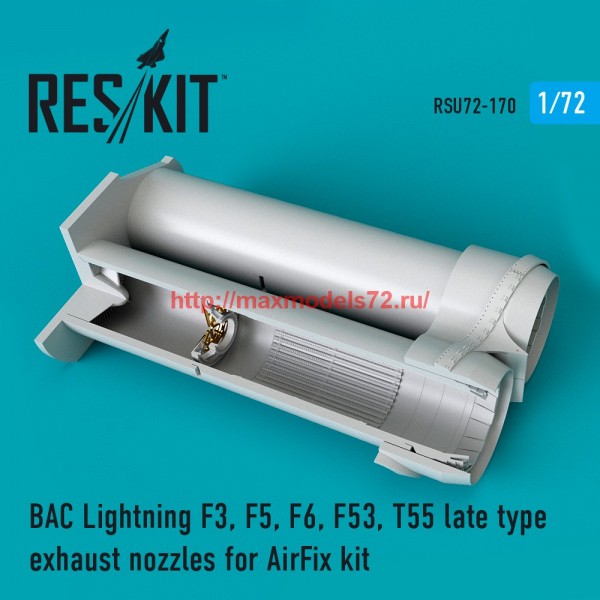 RSU72-0170   BAC Lightning F3, F5, F6, F53, T55 exhaust nozzles late type for Airfix kit (thumb59315)