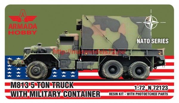 AMN72123   M813 5 ton TRUCK with MILITARY CONTAINER (thumb61436)