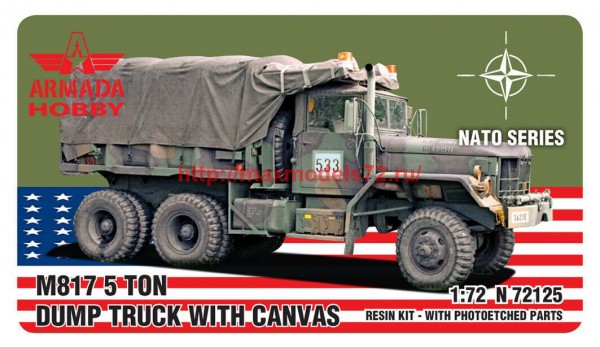 AMN72125   M817 5 ton DUMP TRUCK with CANVAS (thumb61440)